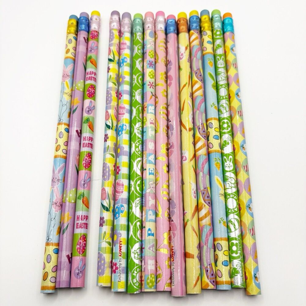 Easter Pencils Lovett Novelty Teacher Pastel Eggs Bunny Rabbit Easter Basket